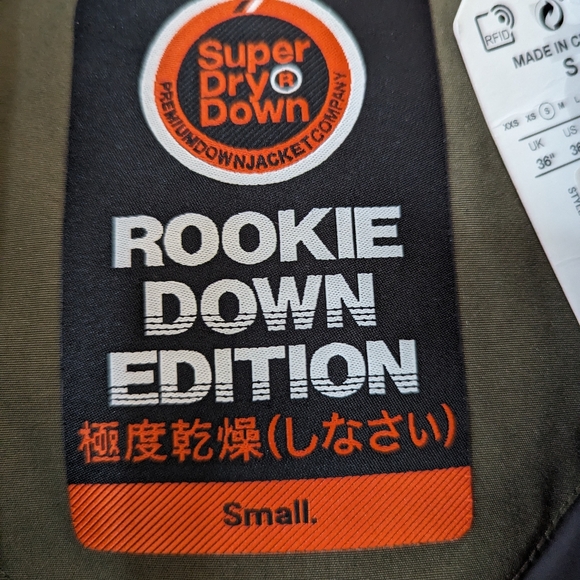 Superdry Rookie Down Parka Jacket Green Men's Small - Picture 9 of 10